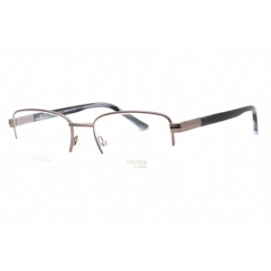 Elasta Men's Eyeglasses - Dark Grey Rectangular Metal Half Rim Frame | E 3127 0HWJ 00