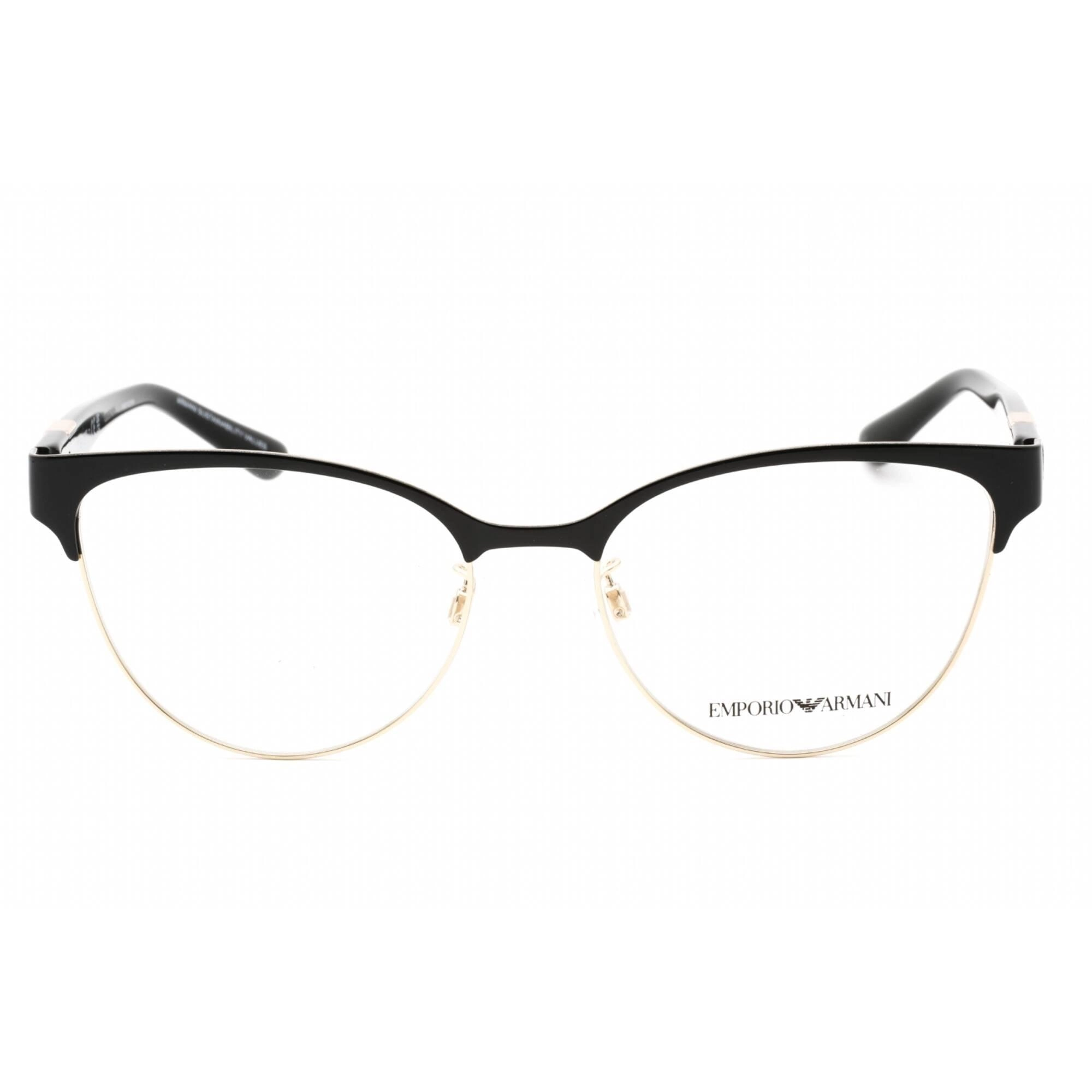 Emporio Armani Women's Eyeglasses - Shiny Black/Pale Gold Cat Eye Frame | 0EA1130 3014