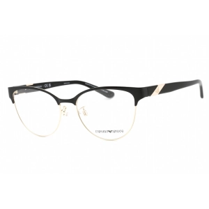Emporio Armani Women's Eyeglasses - Shiny Black/Pale Gold Cat Eye Frame | 0EA1130 3014