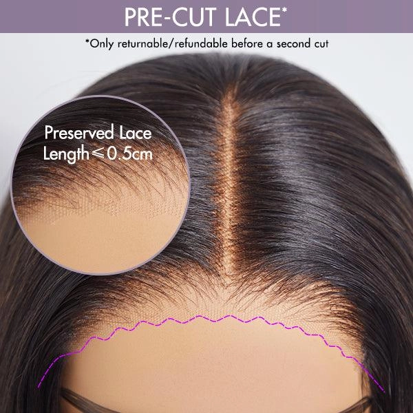 Exclusive Sale | Limited Design | Blonde Highlights Glueless 5x5 Closure HD Lace Stacked Bob Wig | Large & Small Cap Size