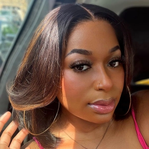 Exclusive Sale | Limited Design | Blonde Highlights Glueless 5x5 Closure HD Lace Stacked Bob Wig | Large & Small Cap Size