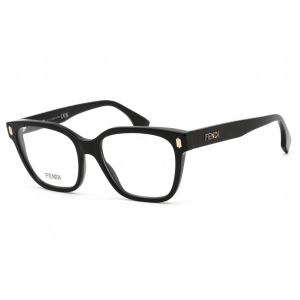 Fendi Men's Eyeglasses - Shiny Black Plastic Rectangular 54mm Frame | FE50055I 001