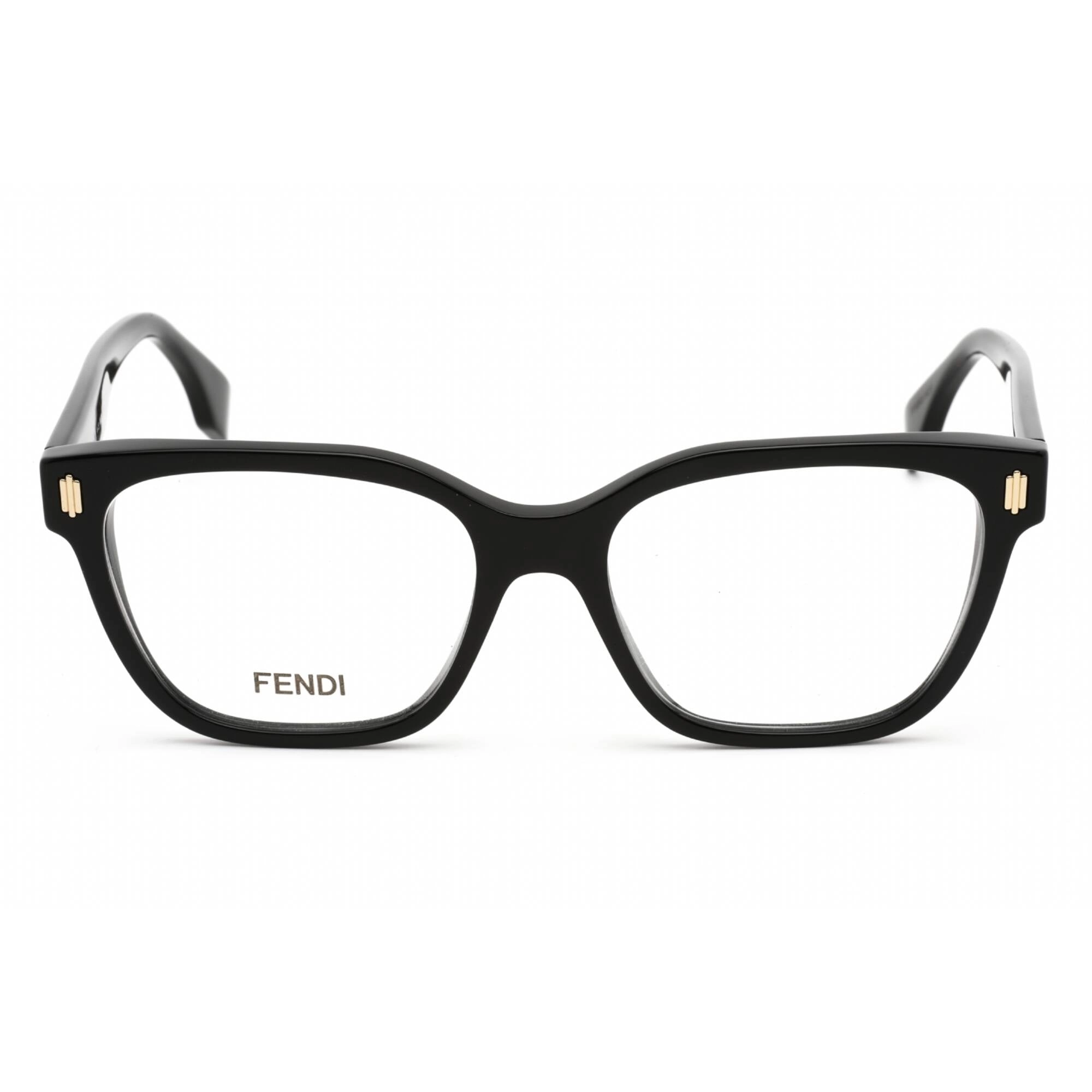Fendi Men's Eyeglasses - Shiny Black Plastic Rectangular 54mm Frame | FE50055I 001