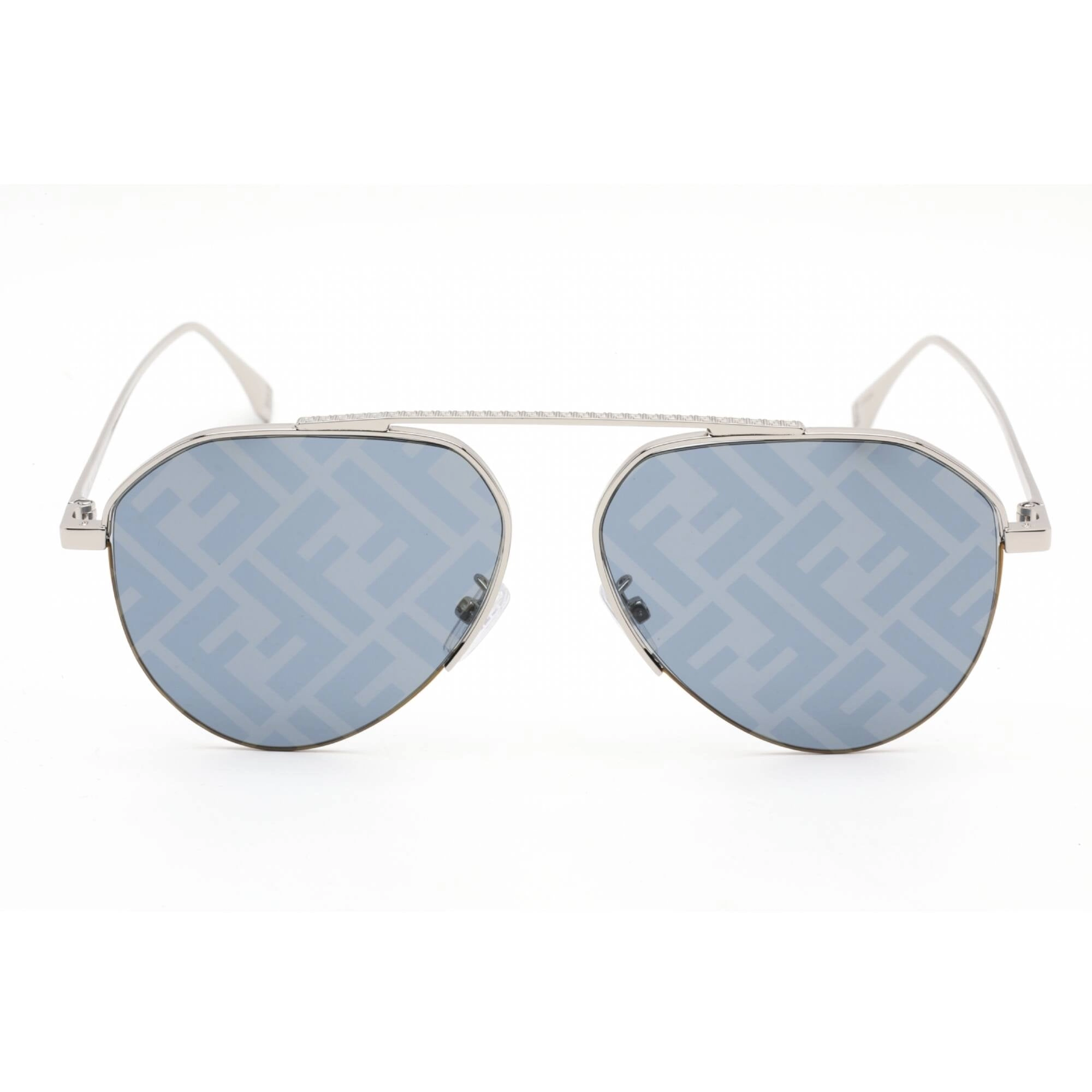 Fendi Men's Sunglasses - Shiny Palladium Metal Full Rim Frame | FE40061U 16X