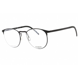 Flexon Men's Eyeglasses - Black Full Rim Round Frame Clear Lens | FLEXON B2000 001