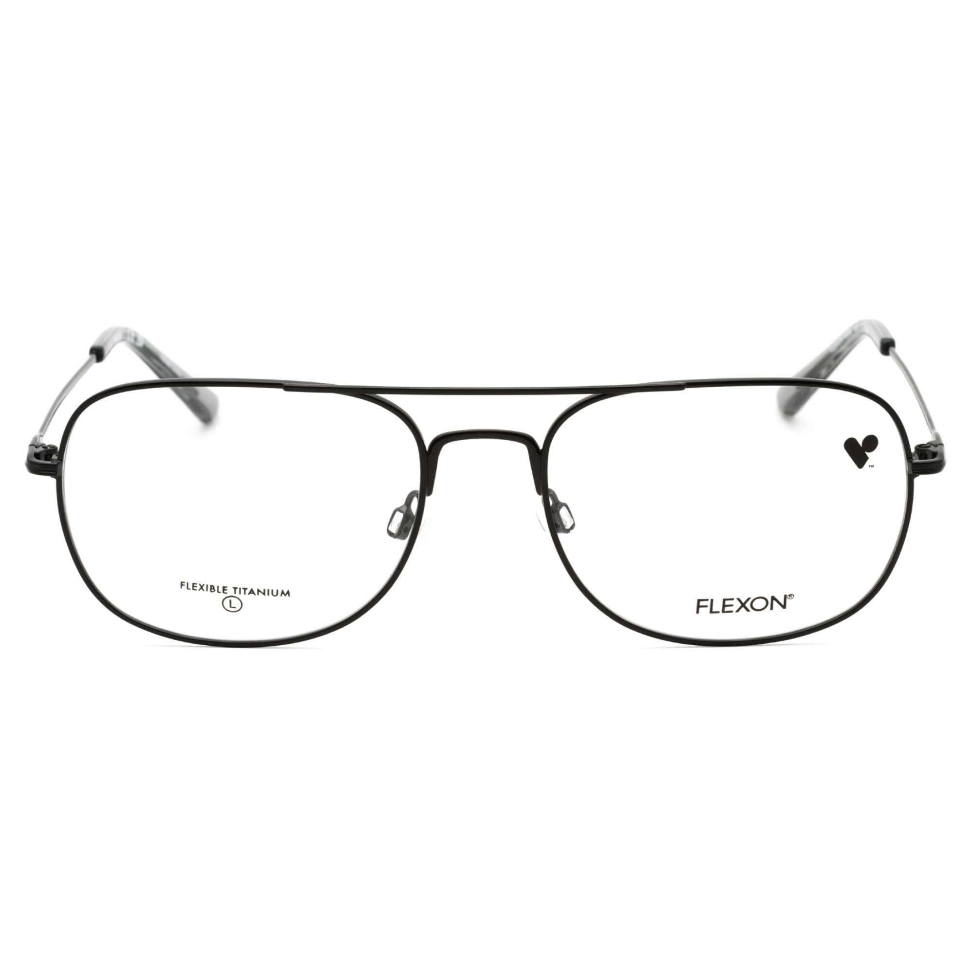 Flexon Men's Eyeglasses - Black Metal Full Rim Frame | FLEXON H6066 001