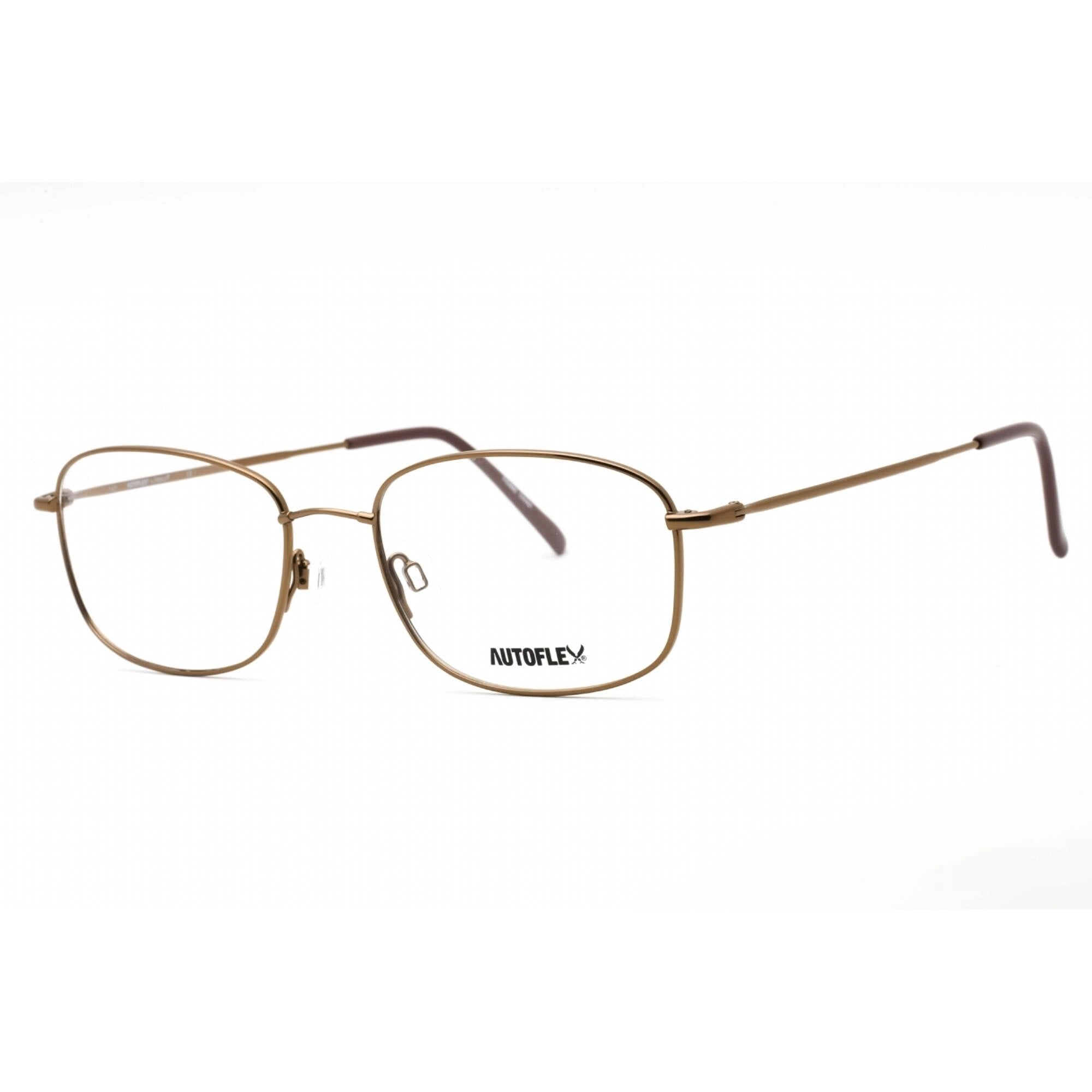 Flexon Men's Eyeglasses - Coffee Metal Rectangular Full Rim Frame | AUTOFLEX 47 218