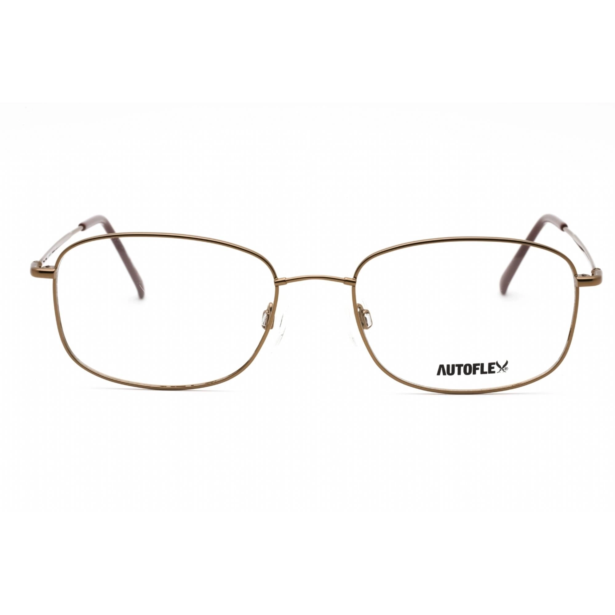 Flexon Men's Eyeglasses - Coffee Metal Rectangular Full Rim Frame | AUTOFLEX 47 218