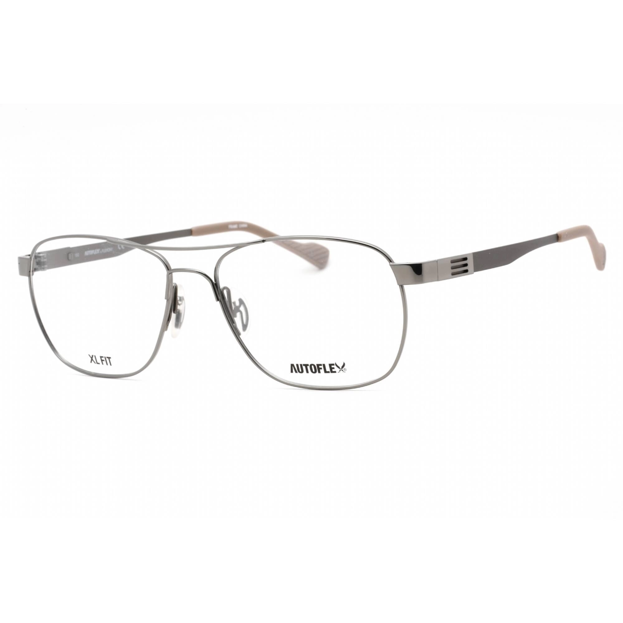 Flexon Men's Eyeglasses - Light Gunmetal Full Rim Square Frame | AUTOFLEX 113 035