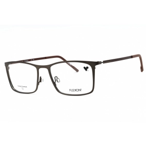 Flexon Men's Eyeglasses - Matte Gunmetal/Sepia Rectangular Frame | FLEXON E1144 071