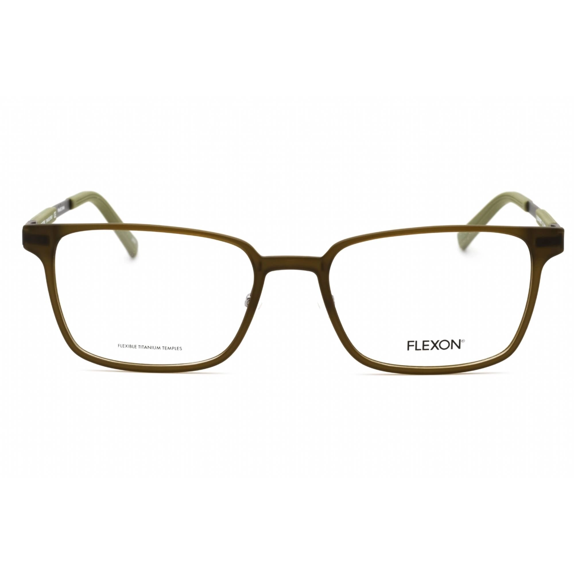 Flexon Men's Eyeglasses - Matte Olive Crystal Acetate Rectangular | FLEXON EP8007 313