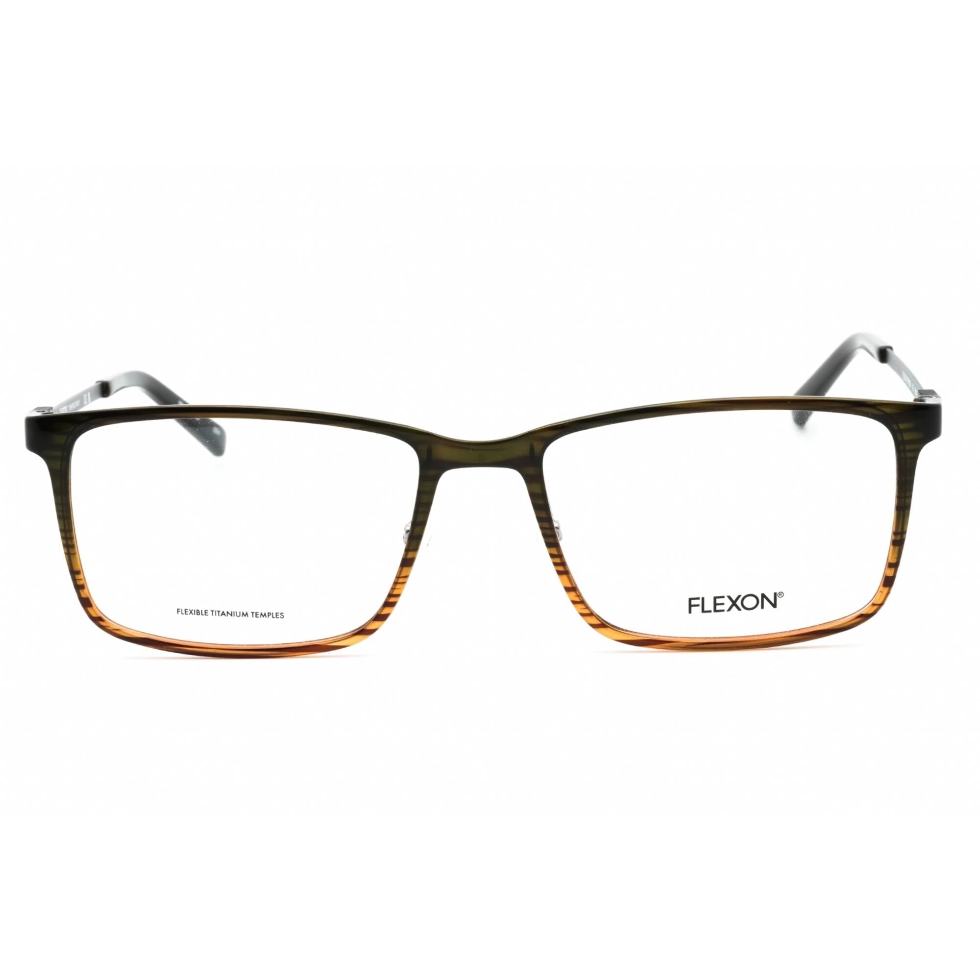 Flexon Men's Eyeglasses - Olive/Whiskey Gradient Rectangular Frame | FLEXON EP8009 315