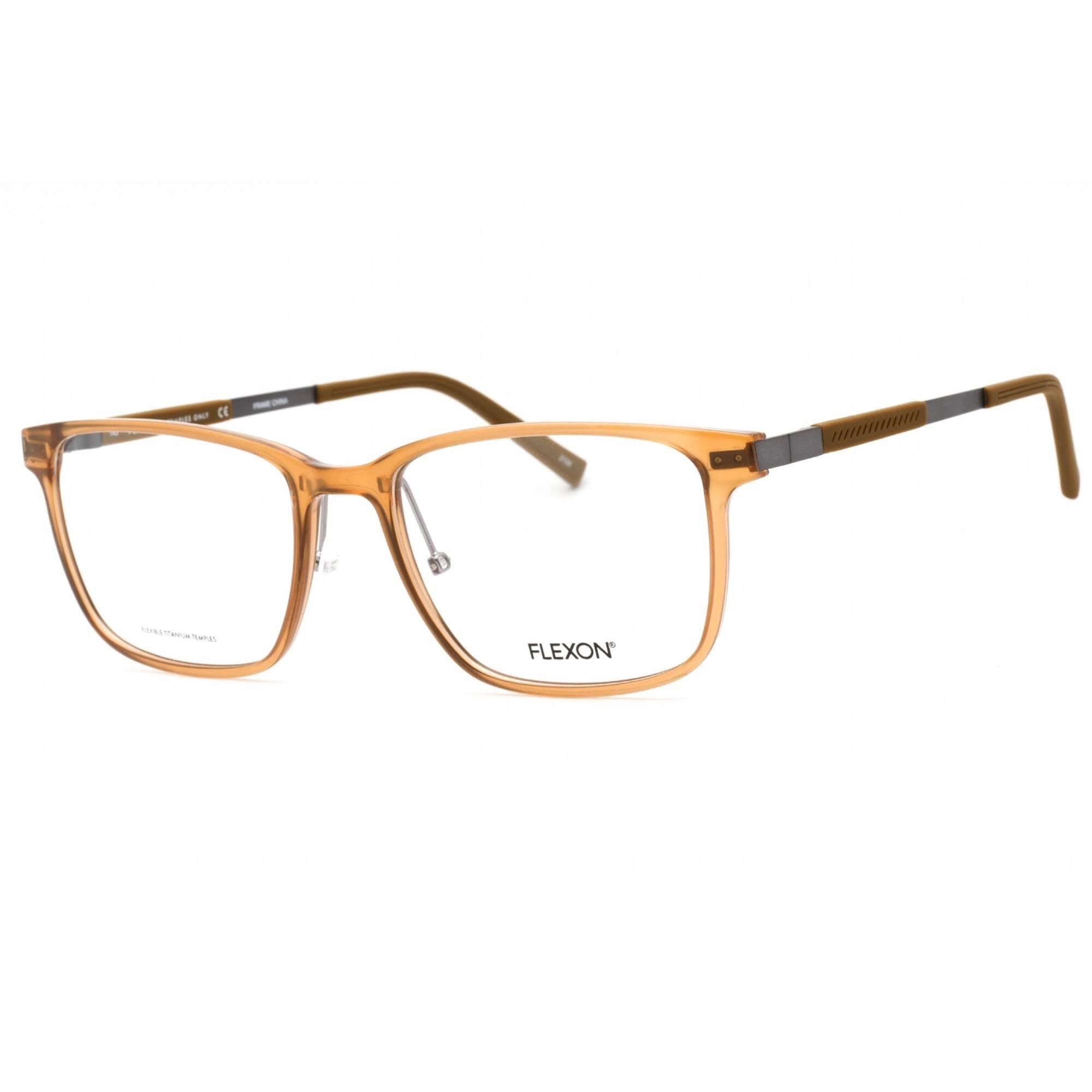 Flexon Men's Eyeglasses - Shiny Crystal Camel Rectangular Frame | FLEXON EP8004 231