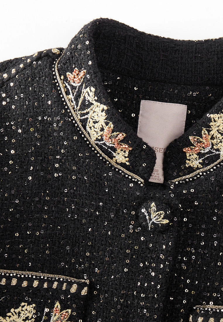 Floral Embroidery Luxe Dress