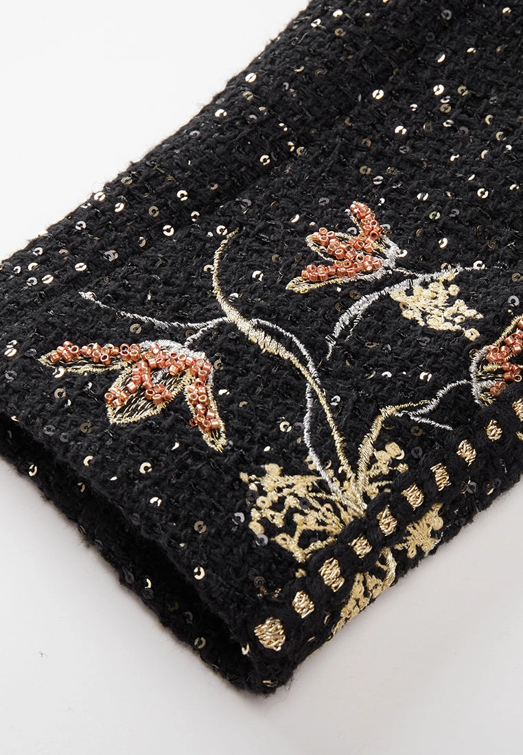 Floral Embroidery Luxe Dress