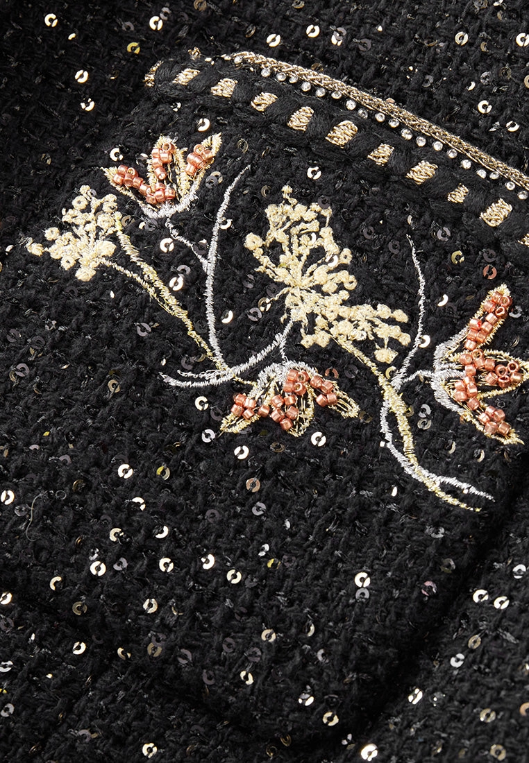 Floral Embroidery Luxe Dress