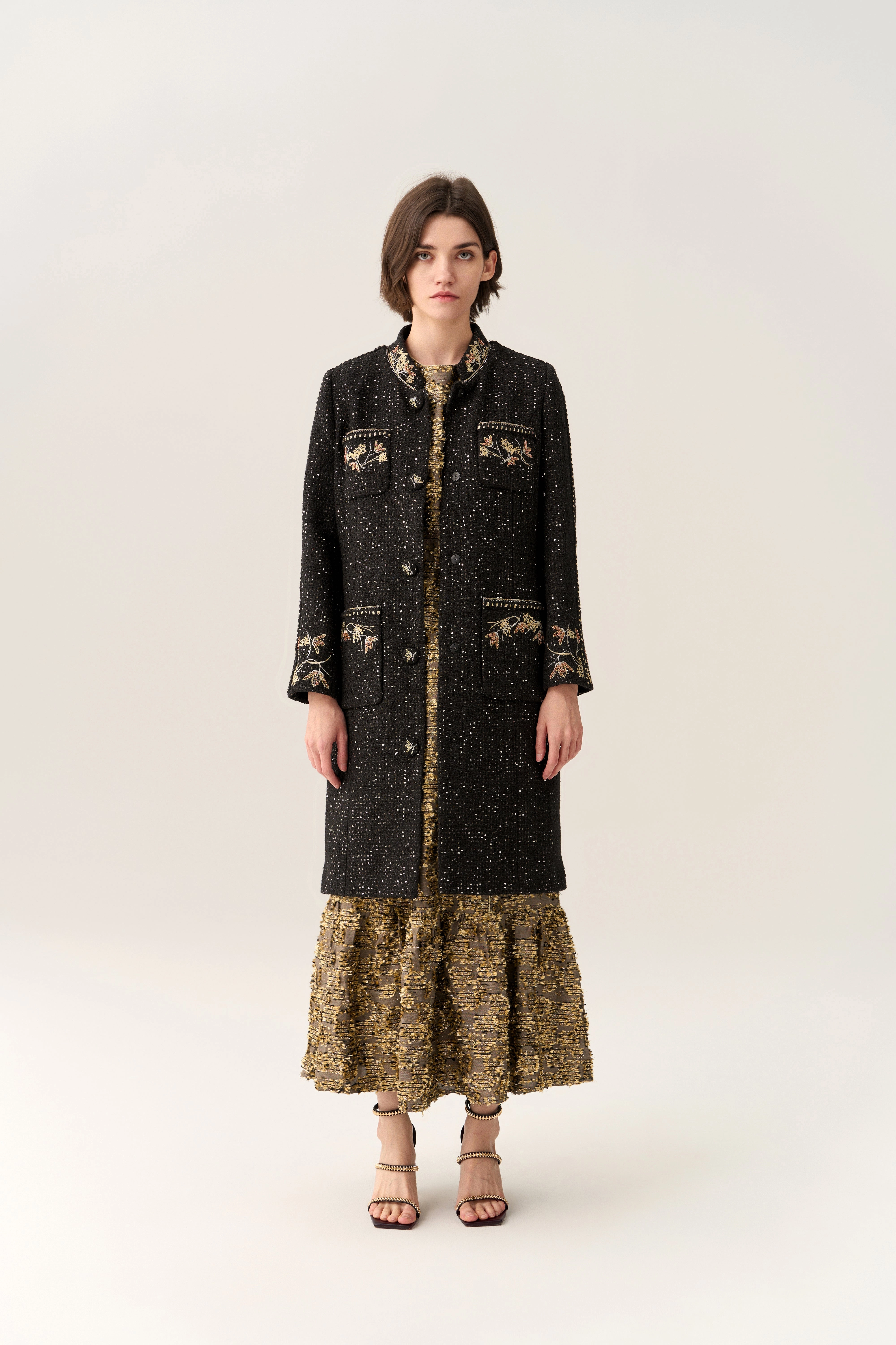 Floral Embroidery Luxe Dress