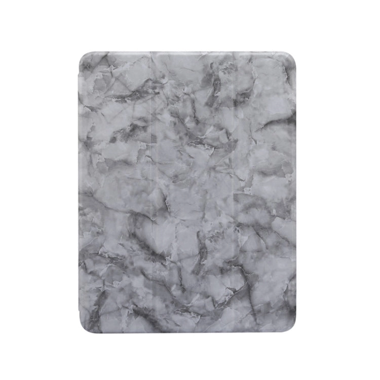 For iPad Pro 11 (2021) Marble Texture Horizontal Flip Leather Tablet Case with Three-folding Holder