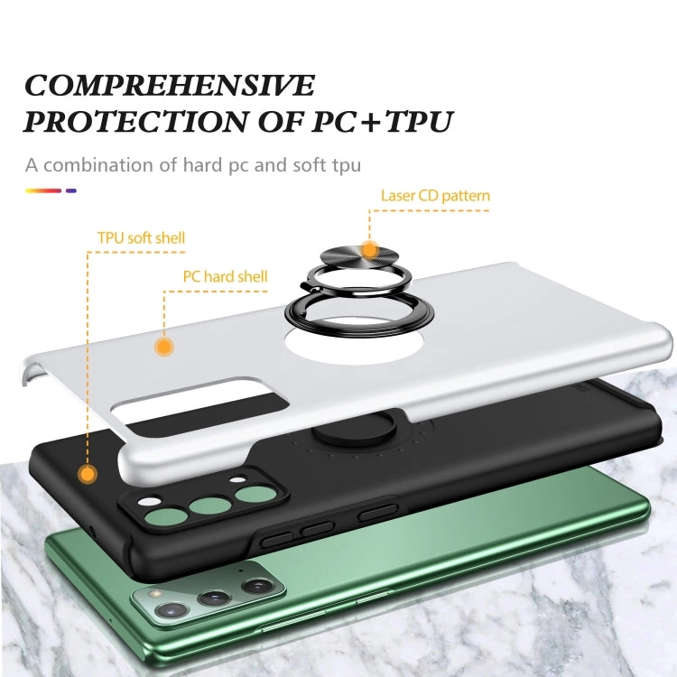 For Samsung Galaxy Note20 PC   TPU Shockproof Magnetic Protective Case with Invisible Ring