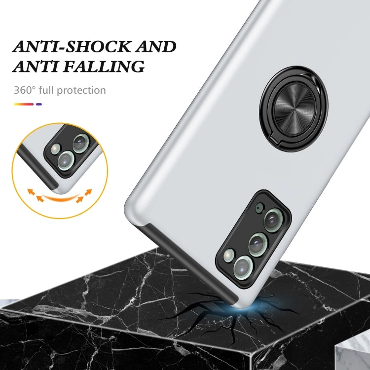 For Samsung Galaxy Note20 PC   TPU Shockproof Magnetic Protective Case with Invisible Ring