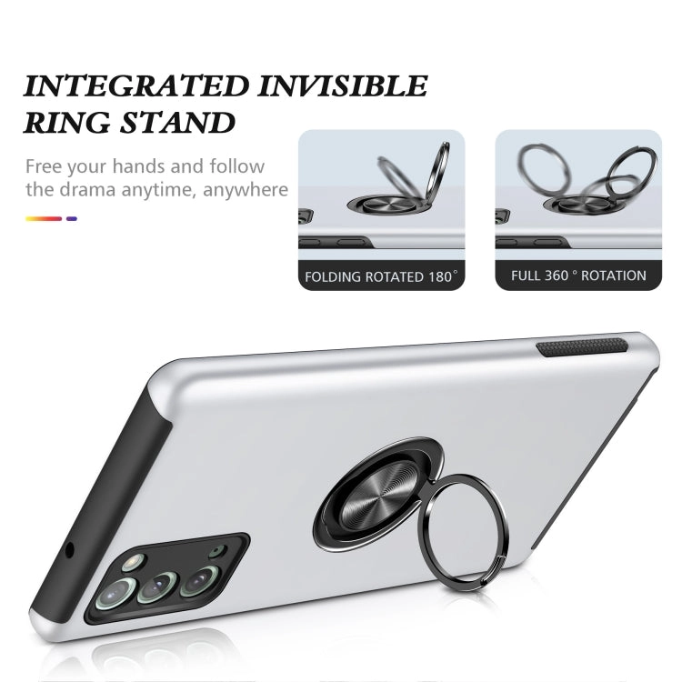 For Samsung Galaxy Note20 PC   TPU Shockproof Magnetic Protective Case with Invisible Ring