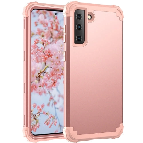 For Samsung Galaxy S21  5G 3 in 1 Shockproof PC   Silicone Protective Case