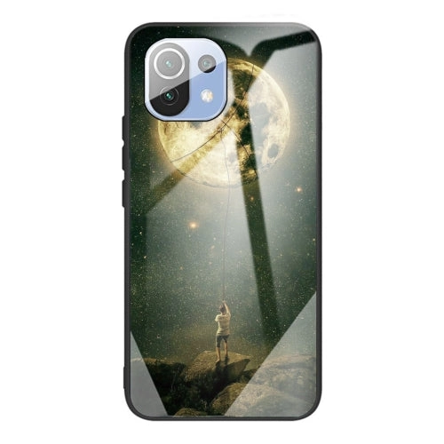 For Xiaomi Mi 11 Colorful Painted Glass Shockproof Protective Case(Big eyes