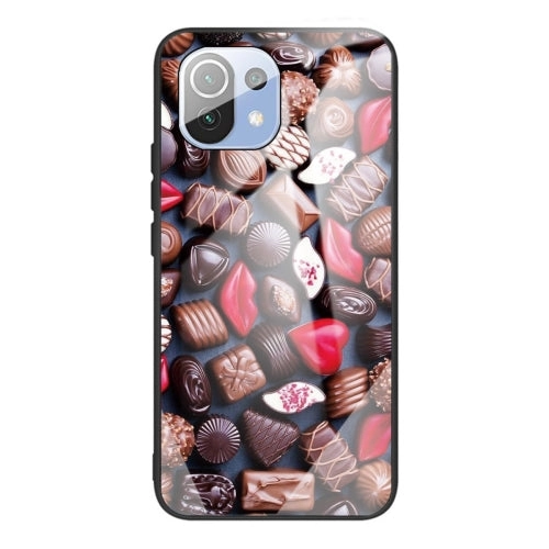 For Xiaomi Mi 11 Colorful Painted Glass Shockproof Protective Case(Big eyes