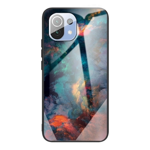 For Xiaomi Mi 11 Colorful Painted Glass Shockproof Protective Case(Big eyes
