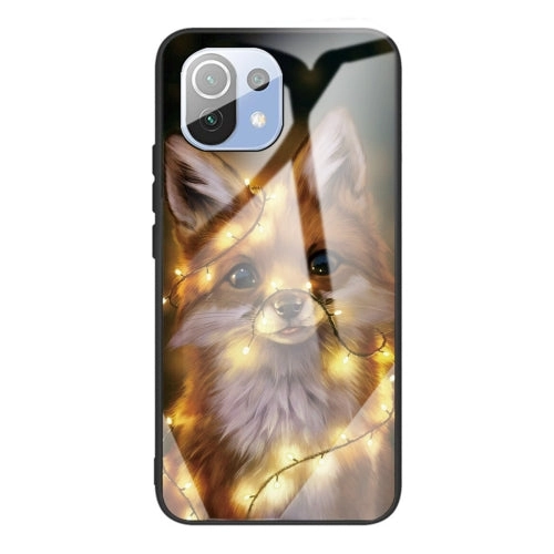 For Xiaomi Mi 11 Colorful Painted Glass Shockproof Protective Case(Big eyes