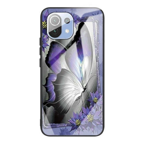 For Xiaomi Mi 11 Colorful Painted Glass Shockproof Protective Case(Big eyes