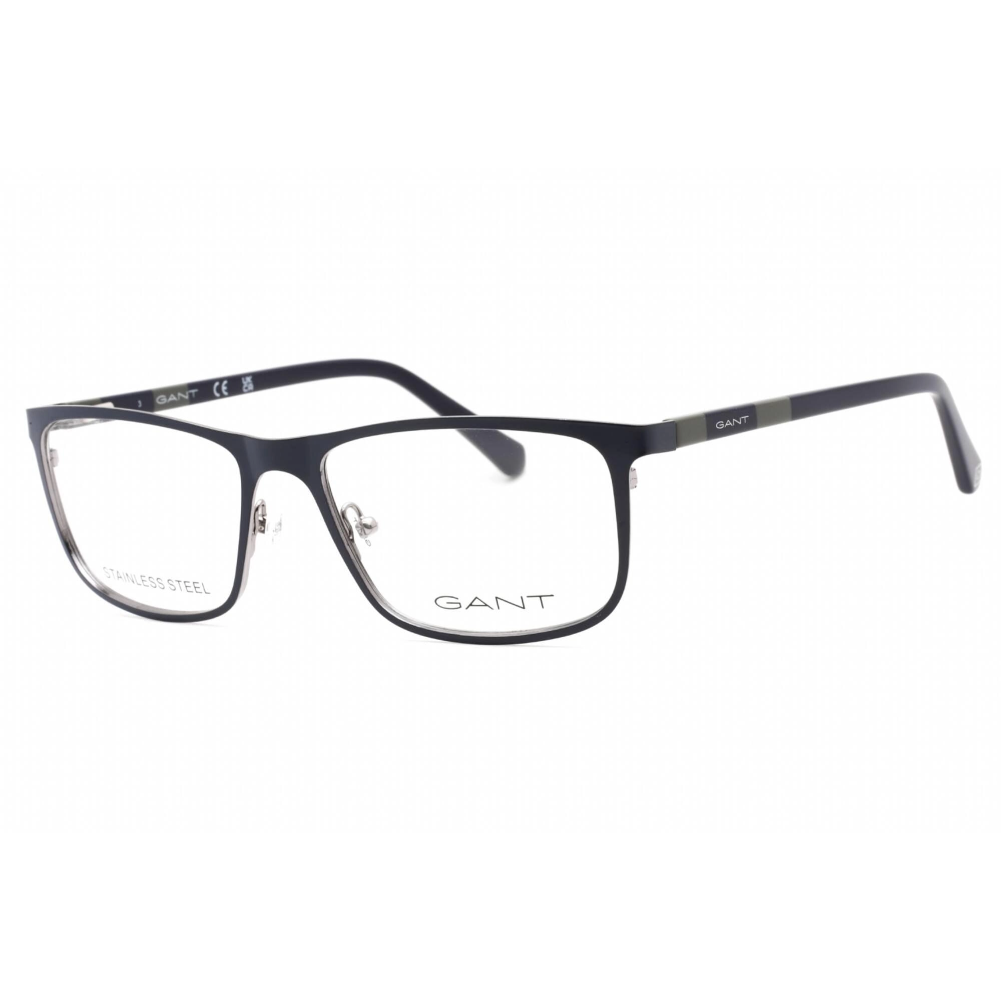 Gant Men's Eyeglasses - Matte Blue Full Rim Rectangular Frame, 56 mm | GA3280 091