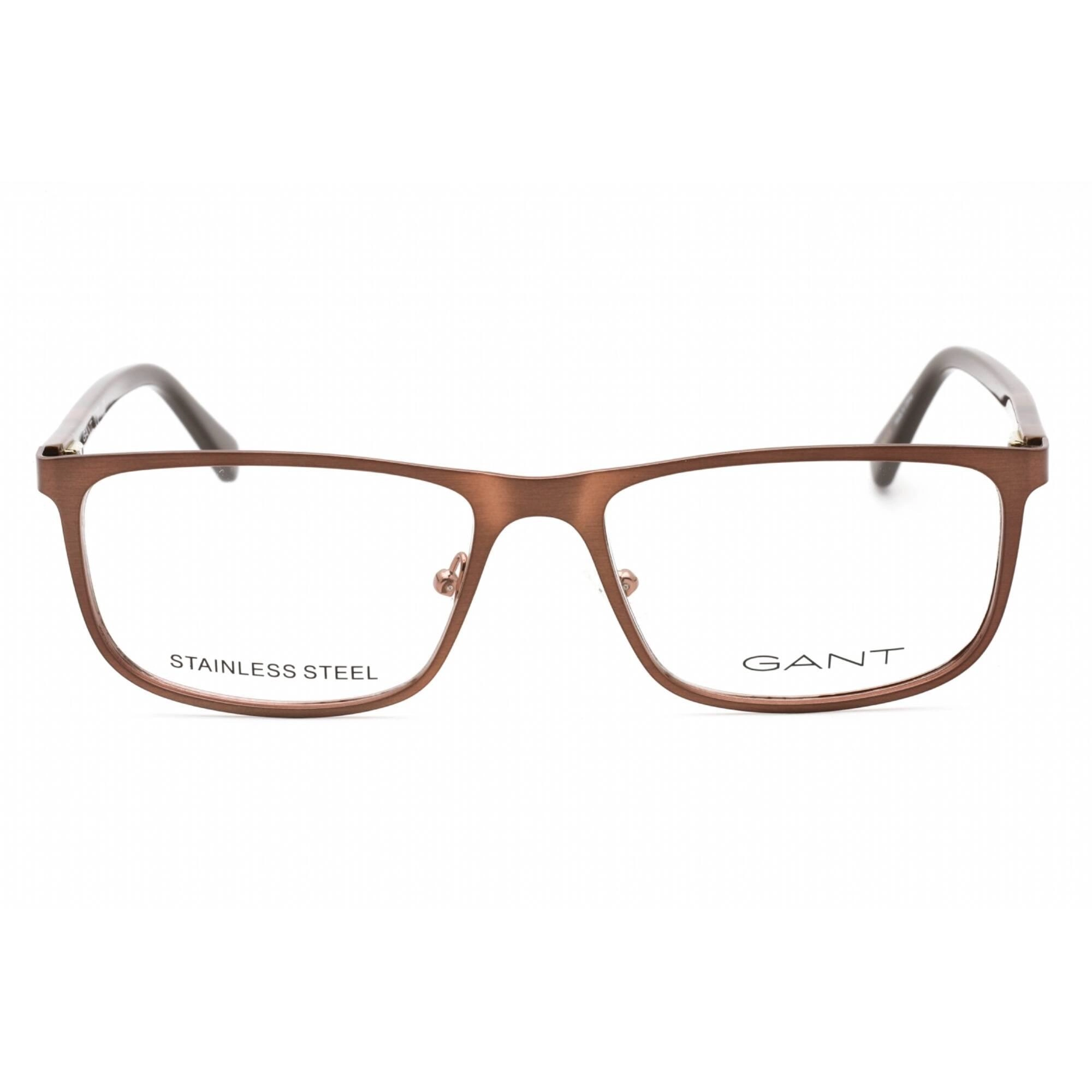 Gant Men's Eyeglasses - Shiny Dark Bronze Rectangular Frame, 56 mm | GA3280 036