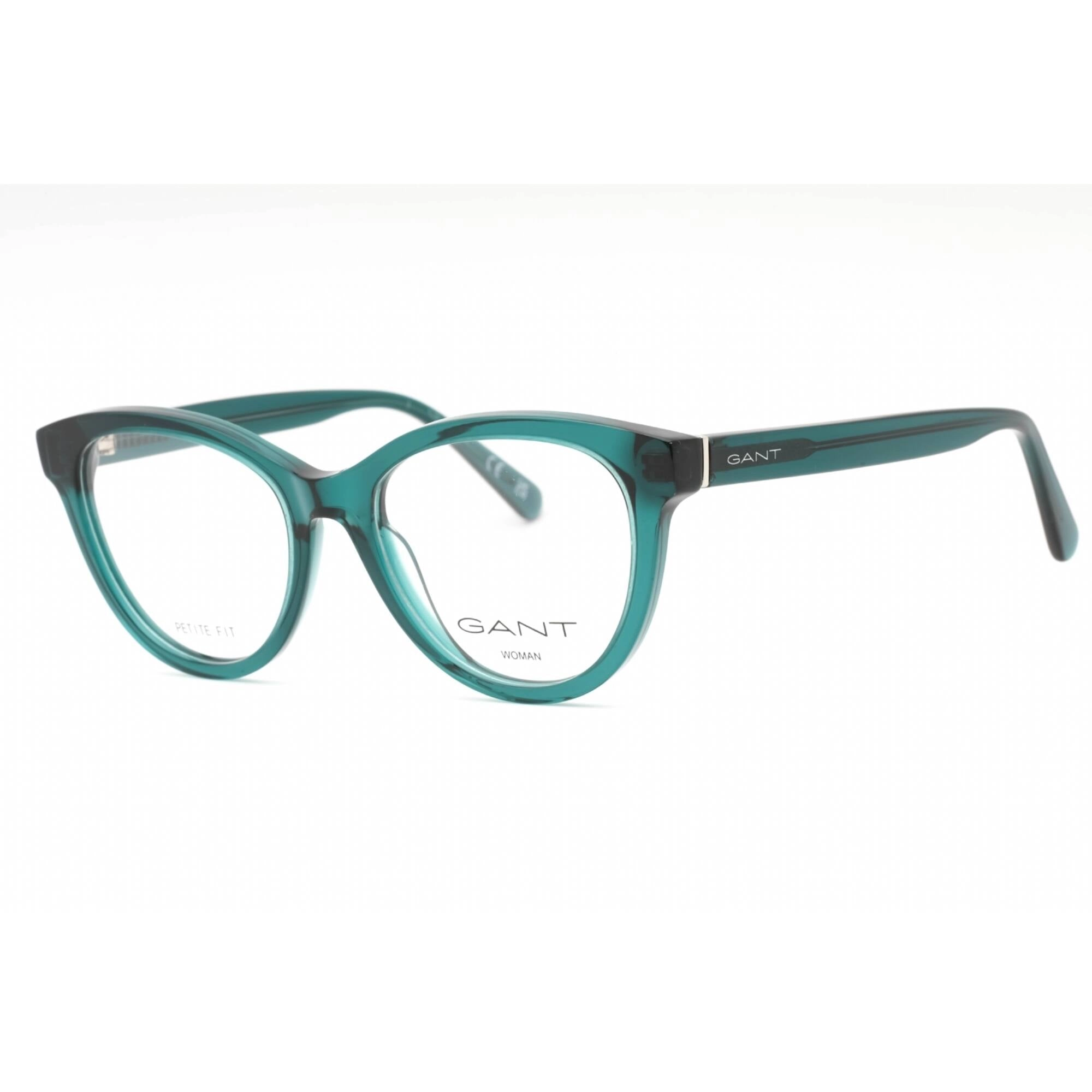 Gant Women's Eyeglasses - Shiny Dark Green Plastic Cat Eye Full Rim Frame | GA4153 096