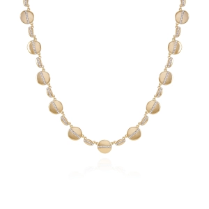Goldtone Pave Multi-Coin Statement Necklace