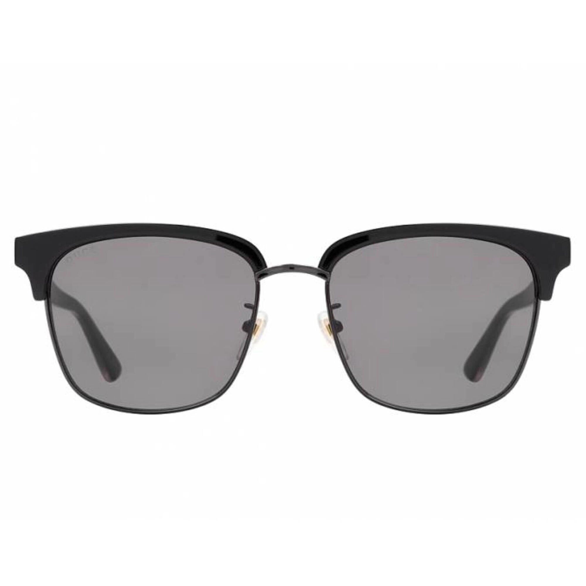 Gucci Men's Sunglasses - Black Acetate Full Rim Square Frame Grey Lens | GG0382S 001