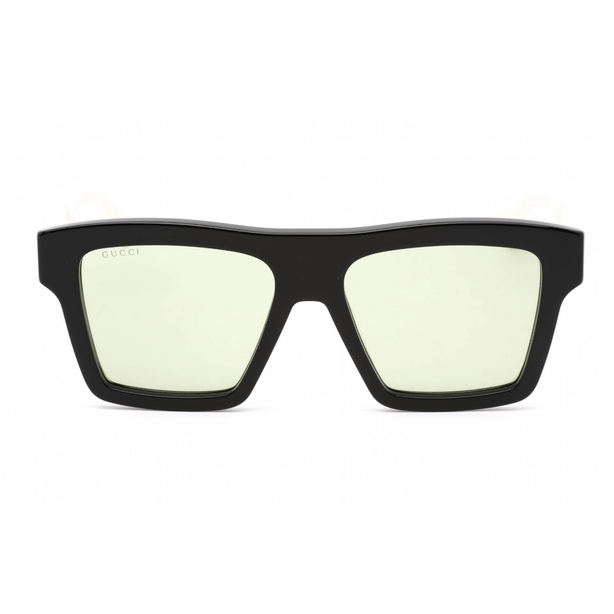 Gucci Men's Sunglasses - Black Plastic Square Full Rim Frame Green Lens | GG0962S 004