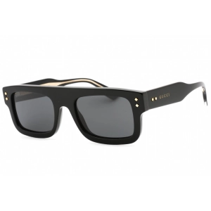Gucci Men's Sunglasses - Black Rectangular Plastic Frame Grey Lens | GG1085S 001