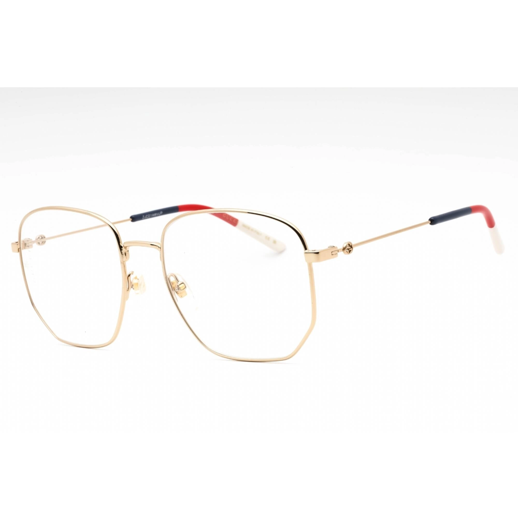 Gucci Women's Eyeglasses - Gold Metal Full Rim Geometric Shape Frame | GG0396O 002