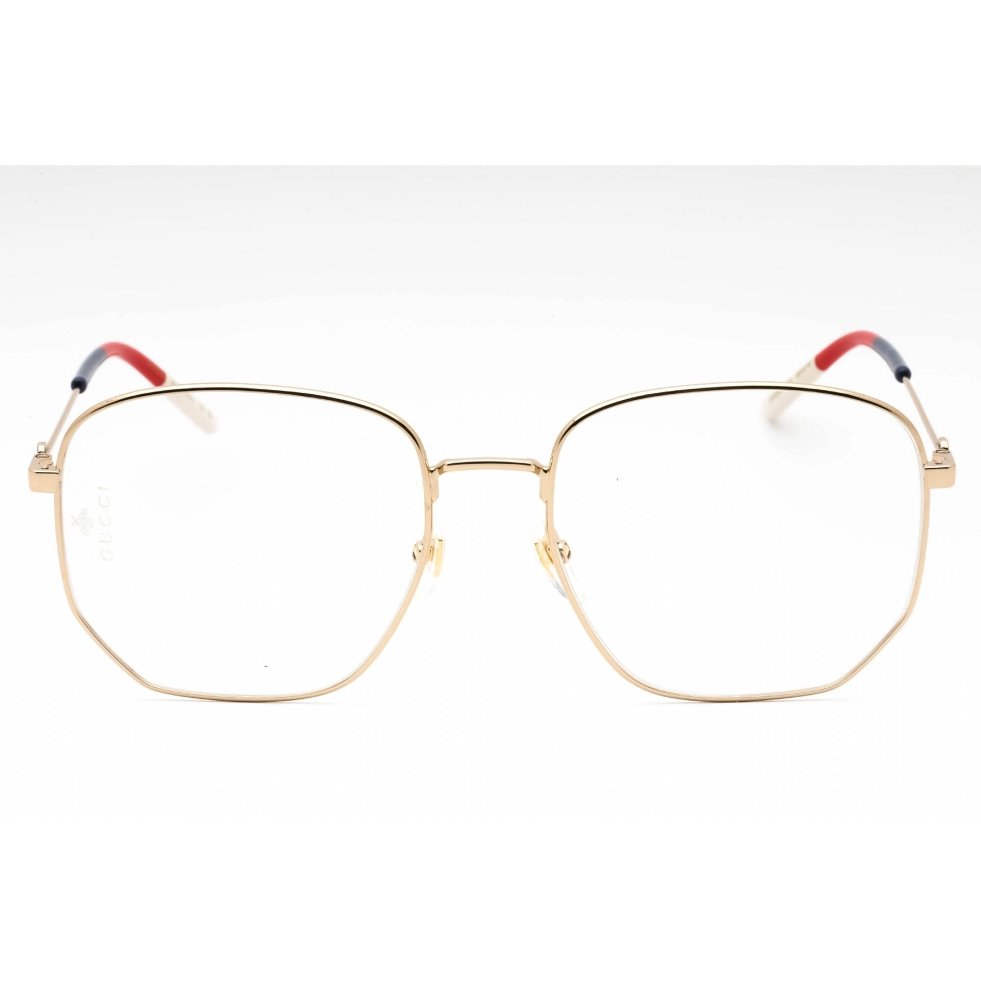 Gucci Women's Eyeglasses - Gold Metal Full Rim Geometric Shape Frame | GG0396O 002
