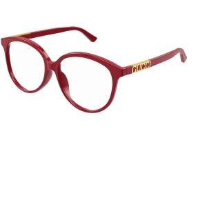 Gucci Women's Eyeglasses - Red Acetate Round Full Rim Frame Demo Lens | GG1194OA 003