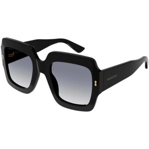Gucci Women's Sunglasses - Black Bio Acetate Square Frame Grey Lens | GG1111S 001