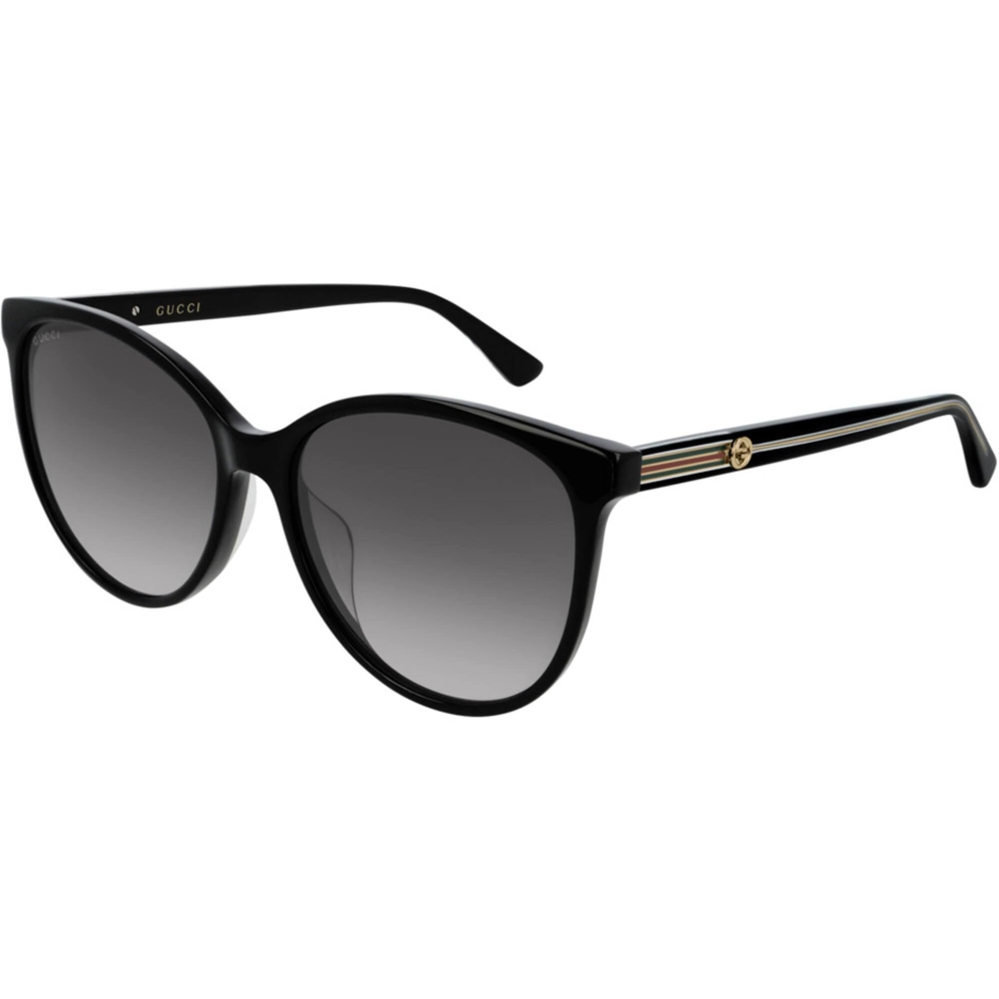 Gucci Women's Sunglasses - Black Plastic Cat Eye Shape Frame Grey Lens | GG0377SKN 001