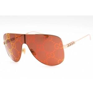 Gucci Women's Sunglasses - Gold-Gold Metal Full Rim Shield Shape Frame | GG1436S 003