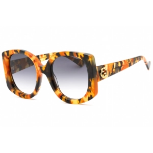 Gucci Women's Sunglasses - Havana Rectangular Full Rim Plastic Frame | GG1257S 004