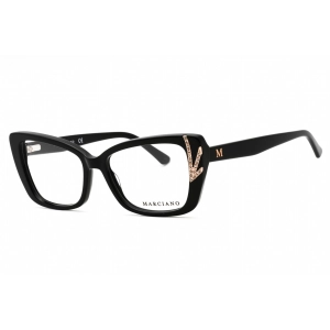 Guess By Marciano Women's Eyeglasses - Shiny Black Acetate Cat Eye Frame | GM0382 001