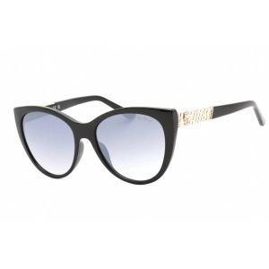 Guess Factory Men's Sunglasses - Full Rim Shiny Black Plastic Cat Eye | GF6069 01B