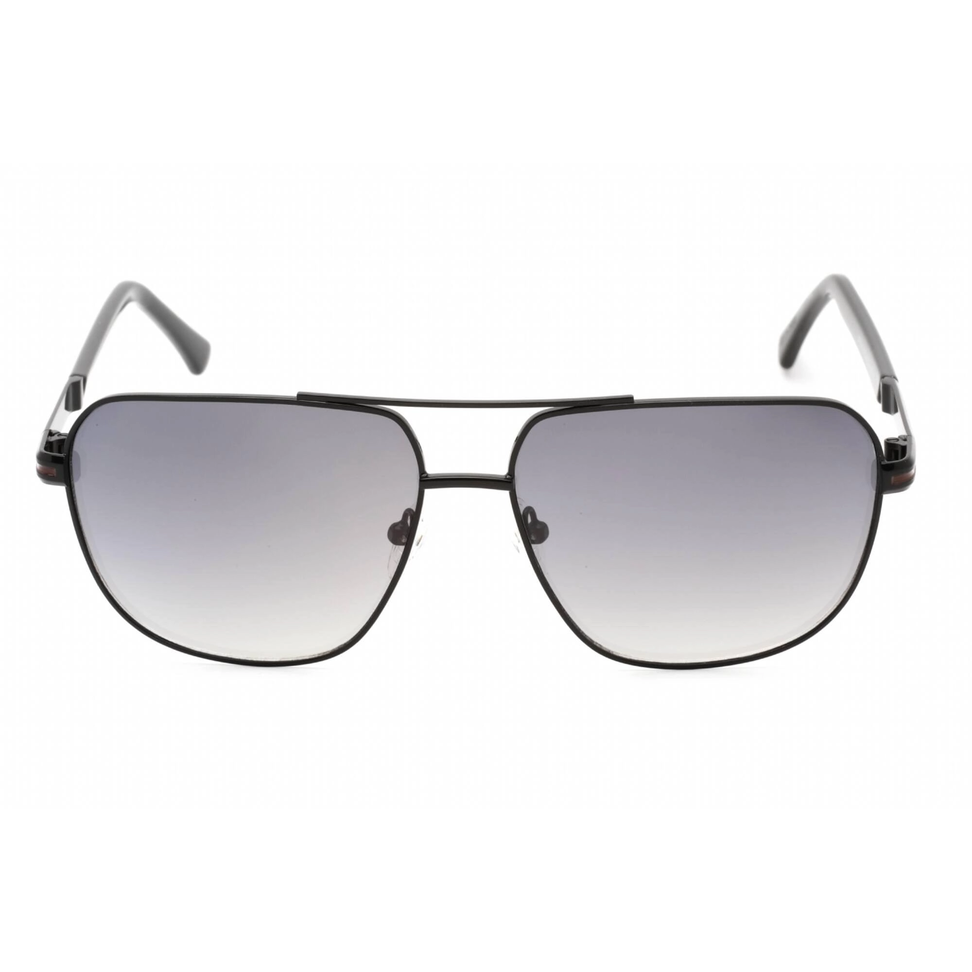 Guess Factory Men's Sunglasses - Shiny Black Frame Gradient Smoke Lens | GF0245 01B