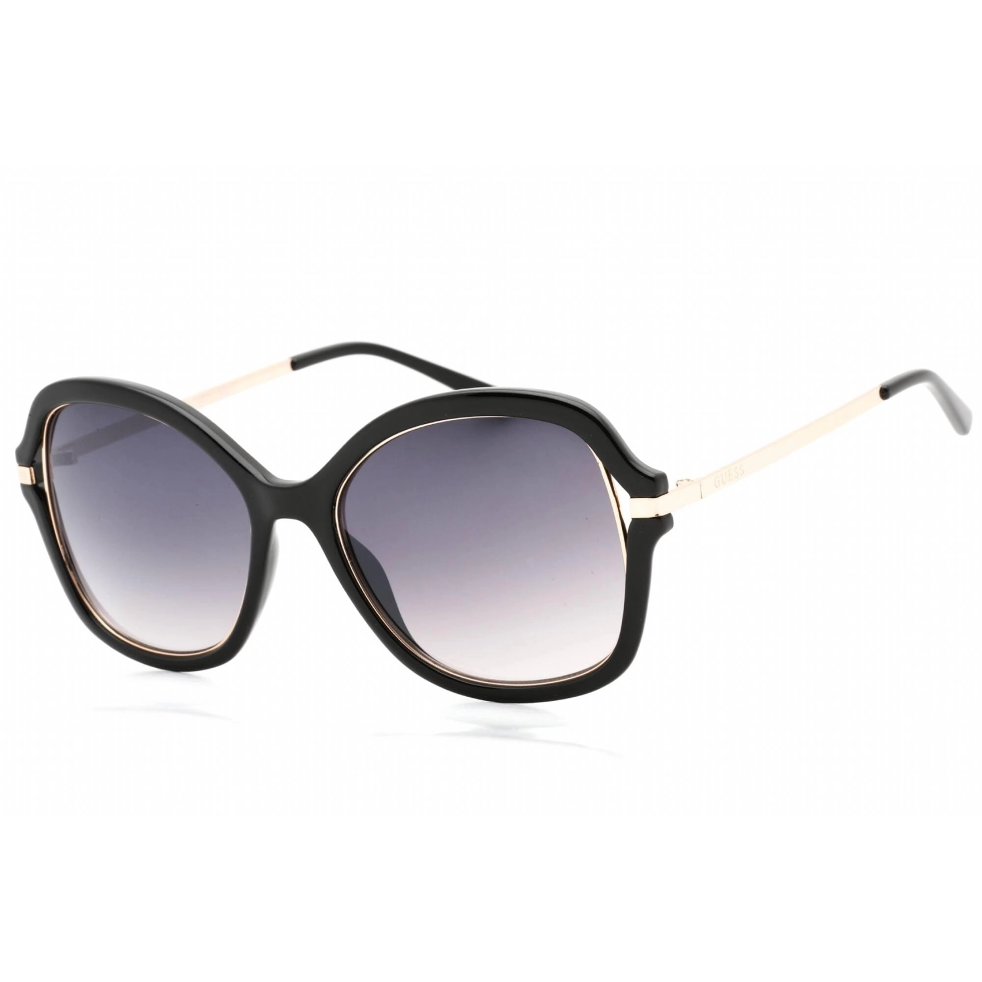 Guess Factory Men's Sunglasses - Shiny Black Full Rim Butterfly Frame | GF0352 01B
