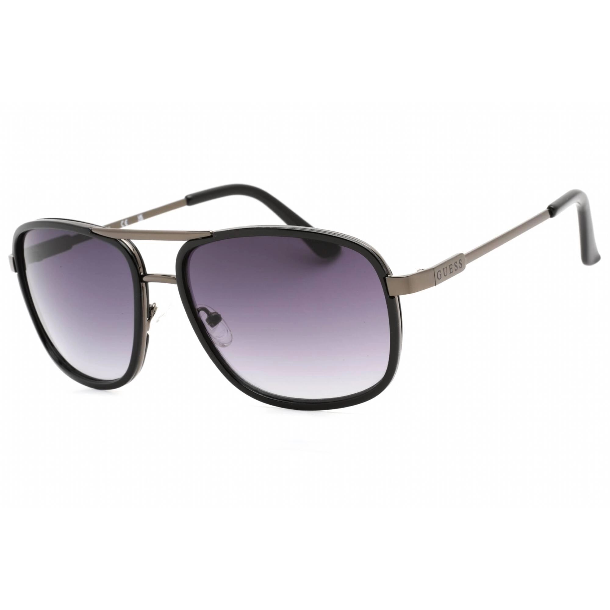 Guess Factory Men's Sunglasses - Shiny Black Rectangular Plastic Frame | GF0216 01B